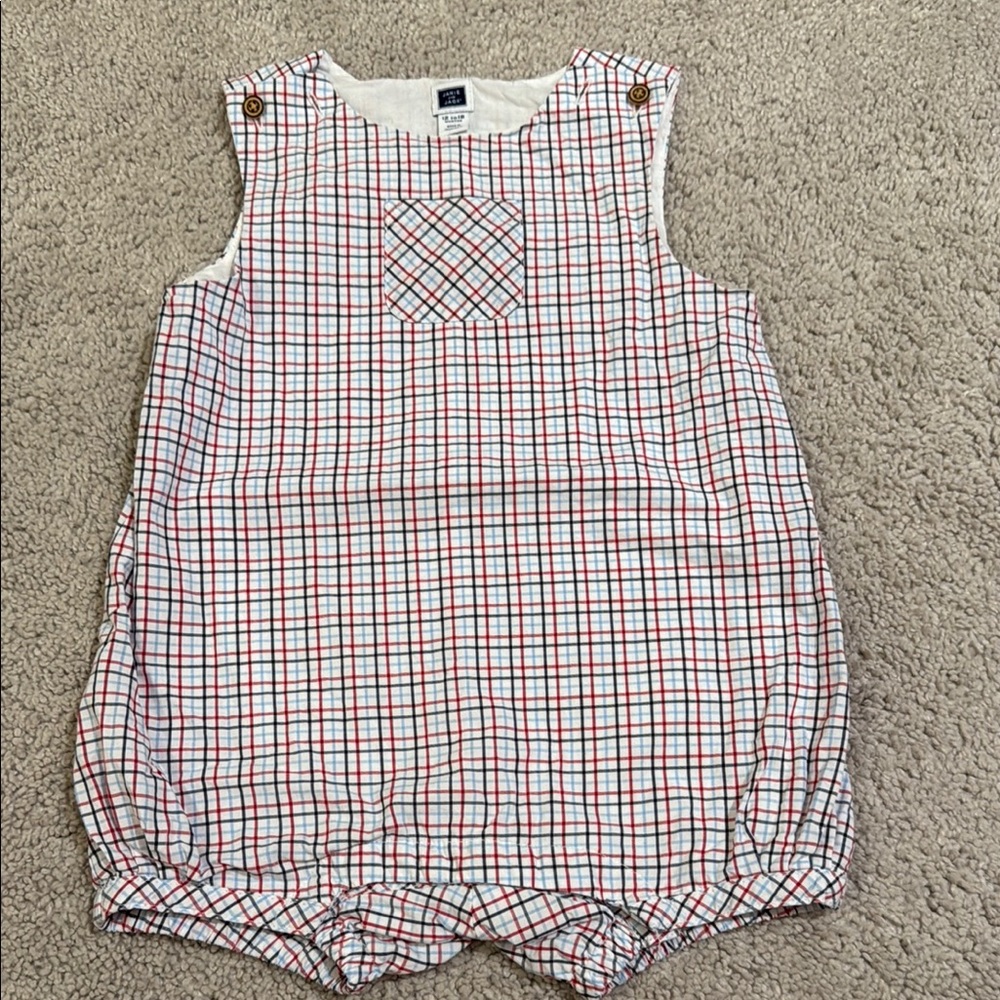 Plaid Janie and jack  Baby Romper 12-18 months